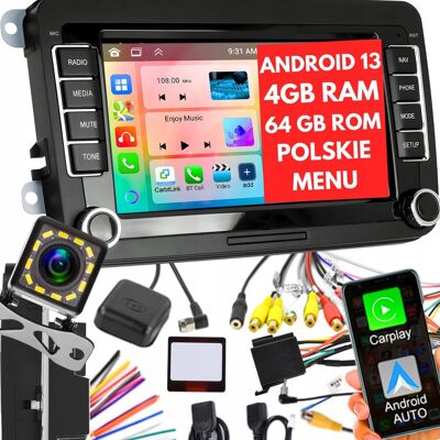 Inny producent RADIO 7' 4GB/64GB ANDROID 13 GOLF V VI PASSAT B6 B7 SEAT SKODA VOLKSWAGEN Inny producent RADIO 7' 4GB/64GB ANDROID 13 GOLF V VI PASSAT B6 B7 SEAT SKODA VOLKSWAGEN