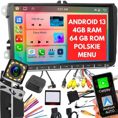 Inny producent RADIO 9'' 4GB/64GB ANDROID 13 GOLF V VI PASSAT B6 B7 SEAT SKODA VOLKSWAGEN Inny producent RADIO 9'' 4GB/64GB ANDROID 13 GOLF V VI PASSAT B6 B7 SEAT SKODA VOLKSWAGEN