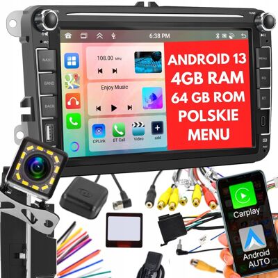 Inny producent RADIO ANDROID 2DIN 4+64 GB 8 CALI VW PASSAT B6 B7 GOLF 5 V 6 VI SKODA SEAT Inny producent RADIO ANDROID 2DIN 4+64 GB 8 CALI VW PASSAT B6 B7 GOLF 5 V 6 VI SKODA SEAT