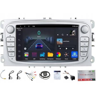 Projack Radio Nawigacja Android GPS Ford Focus S-Max Mondeo Mk3 Wifi Carplay 4/64Gb Projack Radio Nawigacja Android GPS Ford Focus S-Max Mondeo Mk3 Wifi Carplay 4/64Gb
