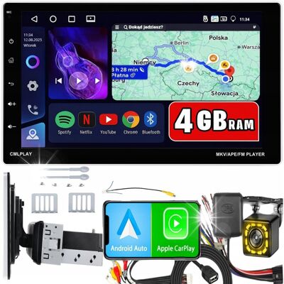 Inny producent RADIO SAMOCHODOWE 1 DIN 9'' CARPLAY ANDROID 15 WIFI GPS DOTYKOWE 4GB/64GB Inny producent RADIO SAMOCHODOWE 1 DIN 9'' CARPLAY ANDROID 15 WIFI GPS DOTYKOWE 4GB/64GB
