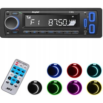 Inny producent Radio Samochodowe 1DIN Bluetooth 5.0 MP3 USB SD AUX Zestaw Głośnomówiący Inny producent Radio Samochodowe 1DIN Bluetooth 5.0 MP3 USB SD AUX Zestaw Głośnomówiący