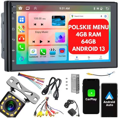 Trendteam Radio Samochodowe 2 Din 4Gb/64Gb Android Auto Carplay Android 13 Rds Dsp 7' Kamera Cofania Trendteam Radio Samochodowe 2 Din 4Gb/64Gb Android Auto Carplay Android 13 Rds Dsp 7' Kamera Cofania