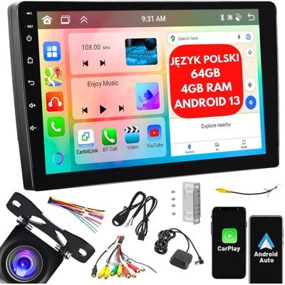 Trendteam Radio Samochodowe 2 Din 4Gb/64Gb Android Auto Carplay Android 13 Rdsdsp 10' + Kamera Cofania Trendteam Radio Samochodowe 2 Din 4Gb/64Gb Android Auto Carplay Android 13 Rdsdsp 10' + Kamera Cofania
