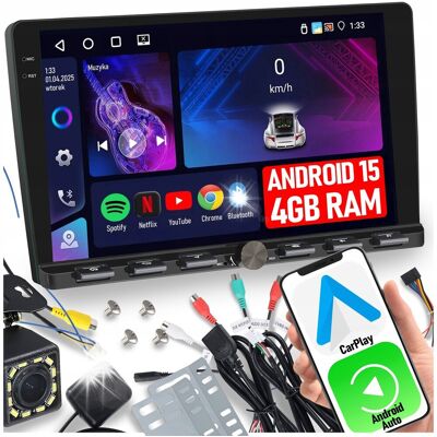 Inny producent RADIO SAMOCHODOWE 2 DIN ANDROID 15 CARPLAY RDS WIFI GPS DSP FM 4GB/64GB 9' Inny producent RADIO SAMOCHODOWE 2 DIN ANDROID 15 CARPLAY RDS WIFI GPS DSP FM 4GB/64GB 9'