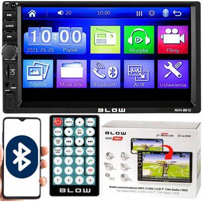 Inny producent RADIO SAMOCHODOWE BLUETOOTH 2 DIN 7 CALI RDS USB AUX MICRO SD 4x50W PILOT Inny producent RADIO SAMOCHODOWE BLUETOOTH 2 DIN 7 CALI RDS USB AUX MICRO SD 4x50W PILOT