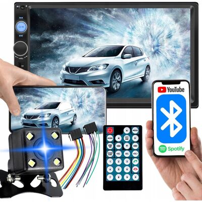 Inny producent Radio Samochodowe Bluetooth 2 Din 7' Kamera Cofania Dotykowy Ekran Pilot Inny producent Radio Samochodowe Bluetooth 2 Din 7' Kamera Cofania Dotykowy Ekran Pilot