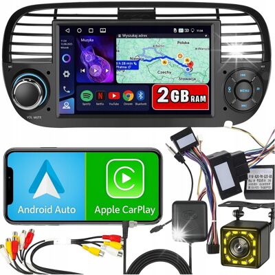Inny producent RADIO SAMOCHODOWE do Fiat 500 2007-2015 WiFi CarPlay Android GPS FM 2GB RAM Inny producent RADIO SAMOCHODOWE do Fiat 500 2007-2015 WiFi CarPlay Android GPS FM 2GB RAM