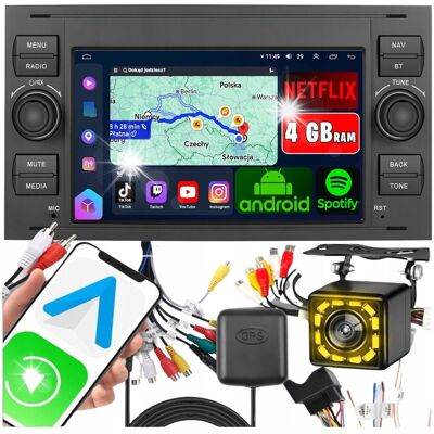Inny producent RADIO SAMOCHODOWE do FORD KUGA S-MAX C-MAX CARPLAY 4GB RDS GPS WIFI ANDROID Inny producent RADIO SAMOCHODOWE do FORD KUGA S-MAX C-MAX CARPLAY 4GB RDS GPS WIFI ANDROID