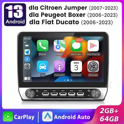 Radio Samochodowe Junsun Fiat Ducato 2007-2024 Citroen Jumper/peugeot Boxer 2011-2024 Android13 Nawigacja Carplay Wifi 2-Din Gps Navi Bt Lte Radio Samochodowe Junsun Fiat Ducato 2007-2024 Citroen Jumper/peugeot Boxer 2011-2024 Android13 Nawigacja Carplay Wifi 2-Din Gps Navi Bt Lte