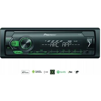 Radio samochodowe PIONEER MVH-S120UIG USB/AUX/Android Spotify (zielone) / irh Radio samochodowe PIONEER MVH-S120UIG USB/AUX/Android Spotify (zielone) / irh