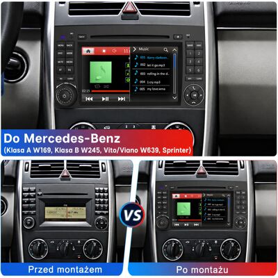 Junsun Radio Samochodowe 7 Cali Do Mercedes-Benz A W169, B W245, Vito Viano W639 I Sprinter, Gps, Dab+, Dvd, Bluetooth Junsun Radio Samochodowe 7 Cali Do Mercedes-Benz A W169, B W245, Vito Viano W639 I Sprinter, Gps, Dab+, Dvd, Bluetooth