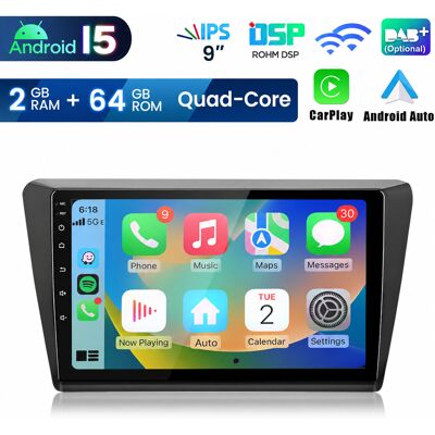 Junsun Radio Samochodowe 9' Do Škoda Rapid Spaceback 2012–2020, Android 15, 2 Gb Ram, 64 Gb, Bezprzewodowy Carplay I Android Auto Junsun Radio Samochodowe 9' Do Škoda Rapid Spaceback 2012–2020, Android 15, 2 Gb Ram, 64 Gb, Bezprzewodowy Carplay I Android Auto