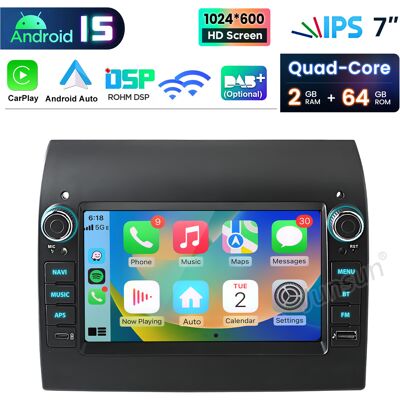 Junsun Radio Samochodowe Android 15 7″ 2+64 Gb Do Fiat Ducato Citroen Jumper Peugeot Boxer 2007-2024, Carplay, Android Auto, Gps, Wi-Fi, Bluetooth, .. Junsun Radio Samochodowe Android 15 7″ 2+64 Gb Do Fiat Ducato Citroen Jumper Peugeot Boxer 2007-2024, Carplay, Android Auto, Gps, Wi-Fi, Bluetooth, ..