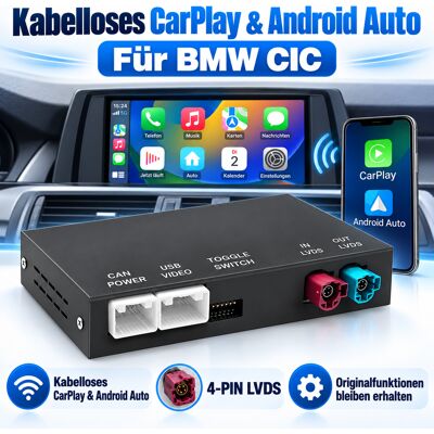 Moduł Junsun Carplay Android Auto Do Bmw Cic, Bezprzewodowy, Mirrorlink, Bluetooth 5.0, Usb, Obsługa Kamery Moduł Junsun Carplay Android Auto Do Bmw Cic, Bezprzewodowy, Mirrorlink, Bluetooth 5.0, Usb, Obsługa Kamery