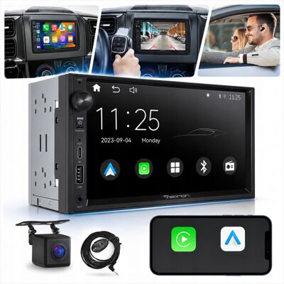 Inny producent Radio Samochodowe 2 Din Carplay Android Auto Bluetooth Kamera 7 Cali Navi Inny producent Radio Samochodowe 2 Din Carplay Android Auto Bluetooth Kamera 7 Cali Navi