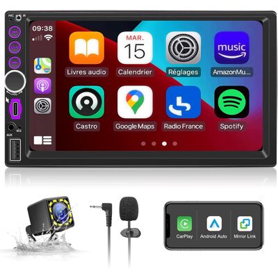 Inny producent Radio Samochodowe 2din 7' Carplay Android Auto Bluetooth Kamera Cofania Inny producent Radio Samochodowe 2din 7' Carplay Android Auto Bluetooth Kamera Cofania
