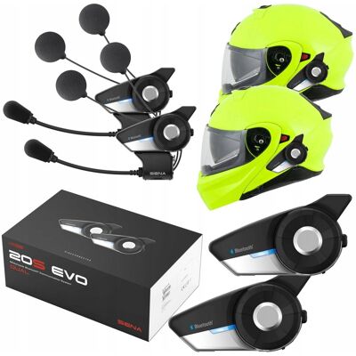 INTERKOM SENA 20S EVO DO KASKU MOTOCYKLOWEGO BLUETOOTH ZESTAW NA 2 KASKI INTERKOM SENA 20S EVO DO KASKU MOTOCYKLOWEGO BLUETOOTH ZESTAW NA 2 KASKI
