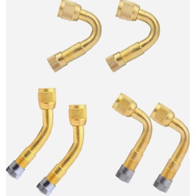 Inny producent PRZEDŁUŻENIE ZAWORU 6 SZTUK 45 90 135 STOPNI ADAPTER OPONY ROWER MOTOCYKL Inny producent PRZEDŁUŻENIE ZAWORU 6 SZTUK 45 90 135 STOPNI ADAPTER OPONY ROWER MOTOCYKL