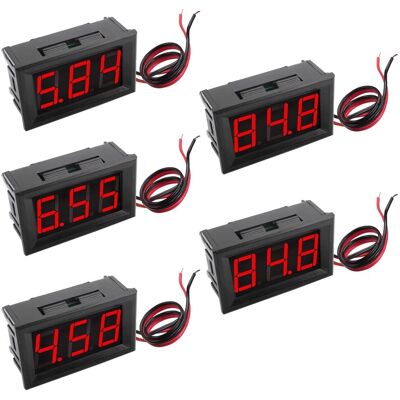 Inny producent RUNCCI-YUN 5 szt. DC 5 V-120 V cyfrowy wskaźnik napięcia, 2-przewodowy wyświetlacz LED, woltomierz napięcia, miernik napięcia (czerwony) Inny producent RUNCCI-YUN 5 szt. DC 5 V-120 V cyfrowy wskaźnik napięcia, 2-przewodowy wyświetlacz LED, woltomierz napięcia, miernik napięcia (czerwony)