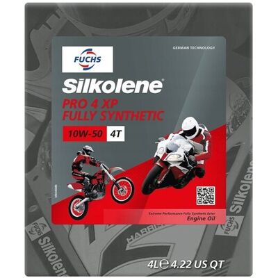 FUCHS Silkolene Pro 4 XP 10w50 4L - Syntetyczny olej motocyklowy FUCHS Silkolene Pro 4 XP 10w50 4L - Syntetyczny olej motocyklowy