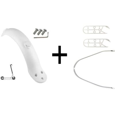 Błotnik Tylny Biały + Wspornik Xiaomi M365/pro +gratis Błotnik Tylny Biały + Wspornik Xiaomi M365/pro +gratis