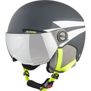 Alpina Sport, Kask Zimowy Narciarski Z Szybą, Snowboardowy, Zupo Visor, Junior Dziecięcy, ciemnoszary, Rozmiar 51/55 Alpina Sport, Kask Zimowy Narciarski Z Szybą, Snowboardowy, Zupo Visor, Junior Dziecięcy, ciemnoszary, Rozmiar 51/55