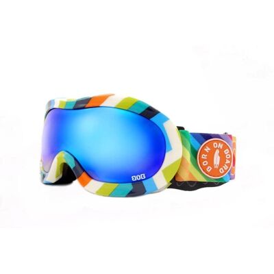 BORN ON BOARD, Gogle narciarsko-snowboardowe BOB Rainbow Shine, niebieski BORN ON BOARD, Gogle narciarsko-snowboardowe BOB Rainbow Shine, niebieski
