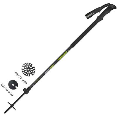 Gabel, Kije narciarskie regulowane, Trail Tour Fl Carbon Ef Skitour 700939030, czarny, 90 cm Gabel, Kije narciarskie regulowane, Trail Tour Fl Carbon Ef Skitour 700939030, czarny, 90 cm