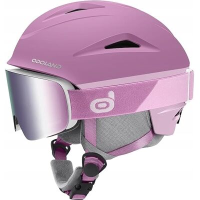Kask Narciarski Snowboardowy z goglami ODOLAND Fiolet/róż r.S 54-56cm Kask Narciarski Snowboardowy z goglami ODOLAND Fiolet/róż r.S 54-56cm