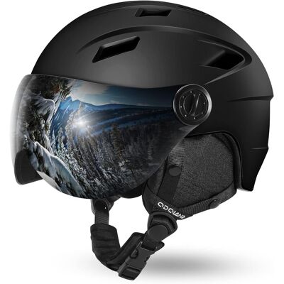 Kask Narciarski Z Wizjerem Odoland Snowboardowy Czarny Rozmiar S 54-56cm Kask Narciarski Z Wizjerem Odoland Snowboardowy Czarny Rozmiar S 54-56cm