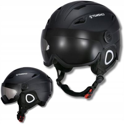 inna (Inny) Kask Narciarski Z Wizjerem Snowboard Narty Tomshoo Czarny Rozmiar M inna (Inny) Kask Narciarski Z Wizjerem Snowboard Narty Tomshoo Czarny Rozmiar M