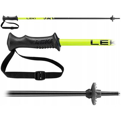Leki Rider Neon Żółte/Czarne Kijki do Narciarstwa - Dzieci Leki Rider Neon Żółte/Czarne Kijki do Narciarstwa - Dzieci