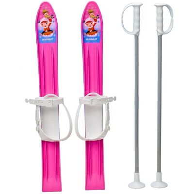 Inny producent Narty Dla Dzieci Z Kijkami 60Cm Różowe Inny producent Narty Dla Dzieci Z Kijkami 60Cm Różowe