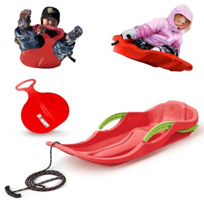 PROSPERPLAST, Sanki Bobslej Z Hamulcami Race S, Ślizg Jabłuszko PROSPERPLAST, Sanki Bobslej Z Hamulcami Race S, Ślizg Jabłuszko