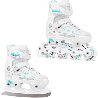 Rolki Łyżwy 2w1 Raven Spirit White/Mint 37-40 Rolki Łyżwy 2w1 Raven Spirit White/Mint 37-40