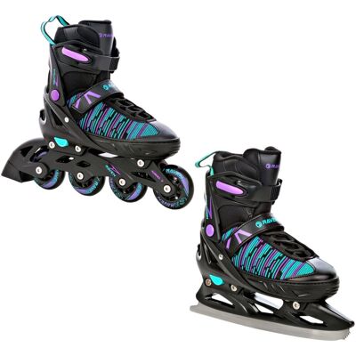 Rolki Łyżwy figurowe 2w1 RAVEN Cande Black/Mint/Violet Rolki Łyżwy figurowe 2w1 RAVEN Cande Black/Mint/Violet