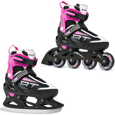 Rolki Łyżwy figurowe 2w1 RAVEN Profession Black/Pink Rolki Łyżwy figurowe 2w1 RAVEN Profession Black/Pink