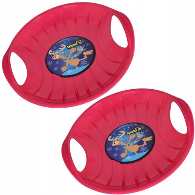 Kotarbau SANKI PLASTIKOWE ŚLIZG DO ZJEŻDŻANIA PO ŚNIEGU RÓŻOWY 60 CM ZESTAW 2 SZT. Kotarbau SANKI PLASTIKOWE ŚLIZG DO ZJEŻDŻANIA PO ŚNIEGU RÓŻOWY 60 CM ZESTAW 2 SZT.