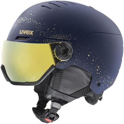 Uvex Kask Narciarski, Visor WE Polar SP-GOLD, Granatowy, Rozmiar 54-58 Uvex Kask Narciarski, Visor WE Polar SP-GOLD, Granatowy, Rozmiar 54-58