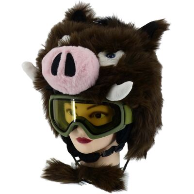 Cambell ZABAWNA NAKŁADKA NA KASK NARCIARSKI DZIK MORDKA POMPONY OGONEK Cambell ZABAWNA NAKŁADKA NA KASK NARCIARSKI DZIK MORDKA POMPONY OGONEK