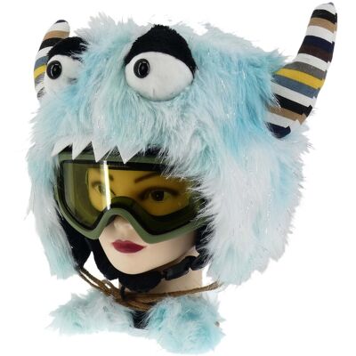 Cambell ZABAWNA NAKŁADKA NA KASK NARCIARSKI MONSTER MORDKA ROGI Z POMPONAMI BLUE Cambell ZABAWNA NAKŁADKA NA KASK NARCIARSKI MONSTER MORDKA ROGI Z POMPONAMI BLUE