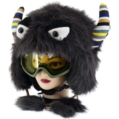 Cambell ZABAWNA NAKŁADKA NA KASK NARCIARSKI MORDKA ROGI Z POMPONAMI BRĄZOWA Cambell ZABAWNA NAKŁADKA NA KASK NARCIARSKI MORDKA ROGI Z POMPONAMI BRĄZOWA
