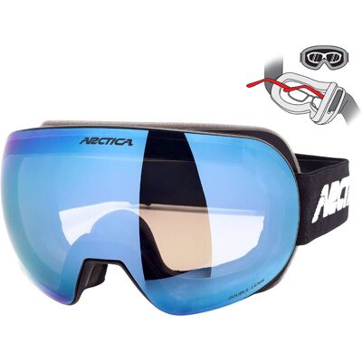 Gogle Narciarskie Arctica G-104d Otg, Anti-Fog, Uv400, Revo, Kat. 2, Niebieska Szyba, Do Okularów Korekcyjnych Gogle Narciarskie Arctica G-104d Otg, Anti-Fog, Uv400, Revo, Kat. 2, Niebieska Szyba, Do Okularów Korekcyjnych