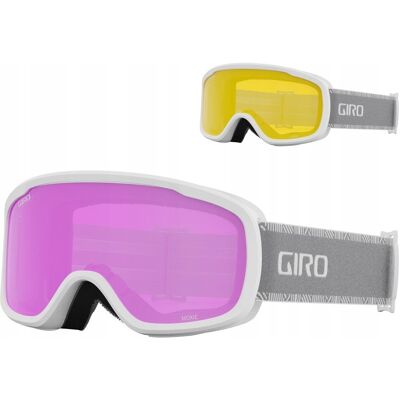Gogle Narciarskie Damskie Giro Moxie White & Grey Chute/ Amber Pink/ Yellow Gogle Narciarskie Damskie Giro Moxie White & Grey Chute/ Amber Pink/ Yellow