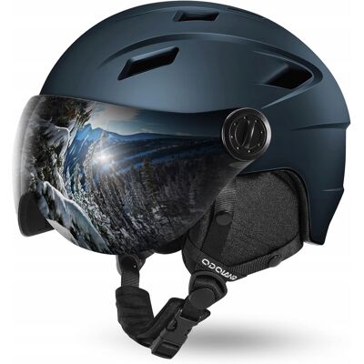 Kask Narciarski Snowboardowy Odoland Z Wizjerem R.L 59-62cm Niebieski Kask Narciarski Snowboardowy Odoland Z Wizjerem R.L 59-62cm Niebieski