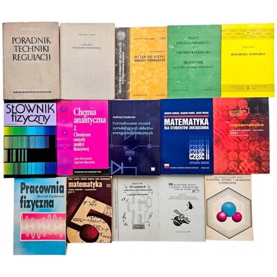 15x Książki Techniczne Fizyka Chemia Matematyka AGH Słowniki Biochemia Atom 15x Książki Techniczne Fizyka Chemia Matematyka AGH Słowniki Biochemia Atom