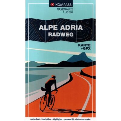 Alpe Adria. Laminowana mapa turystyczna, rowerowa 1:50 000 Alpe Adria. Laminowana mapa turystyczna, rowerowa 1:50 000