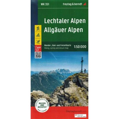 Alpy Lechtalskie i Algawskie / Lechtaler, Allgauer Alpen. Wodoodporna mapa turystyczna 1:50 000 Alpy Lechtalskie i Algawskie / Lechtaler, Allgauer Alpen. Wodoodporna mapa turystyczna 1:50 000