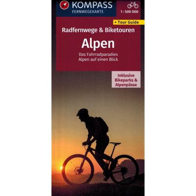 Alpy. Mapa rowerowa + miniprzewodnik 1:500 000 Alpy. Mapa rowerowa + miniprzewodnik 1:500 000